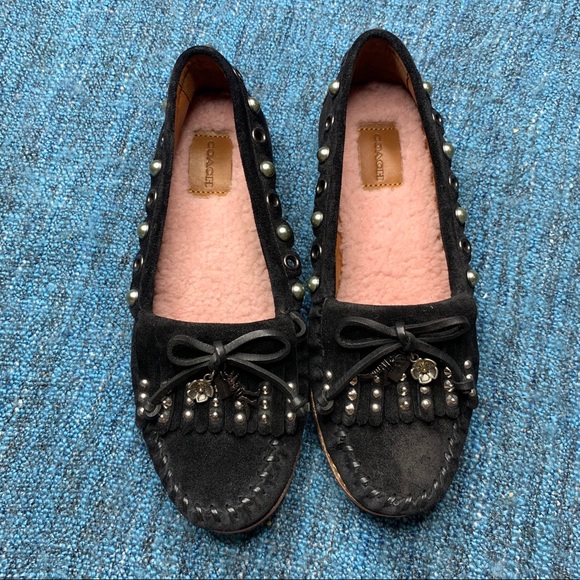 NWOT Coach Roccasin Slip On Sherpa Lined Moccasins - Picture 3 of 10